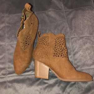 light brown booties